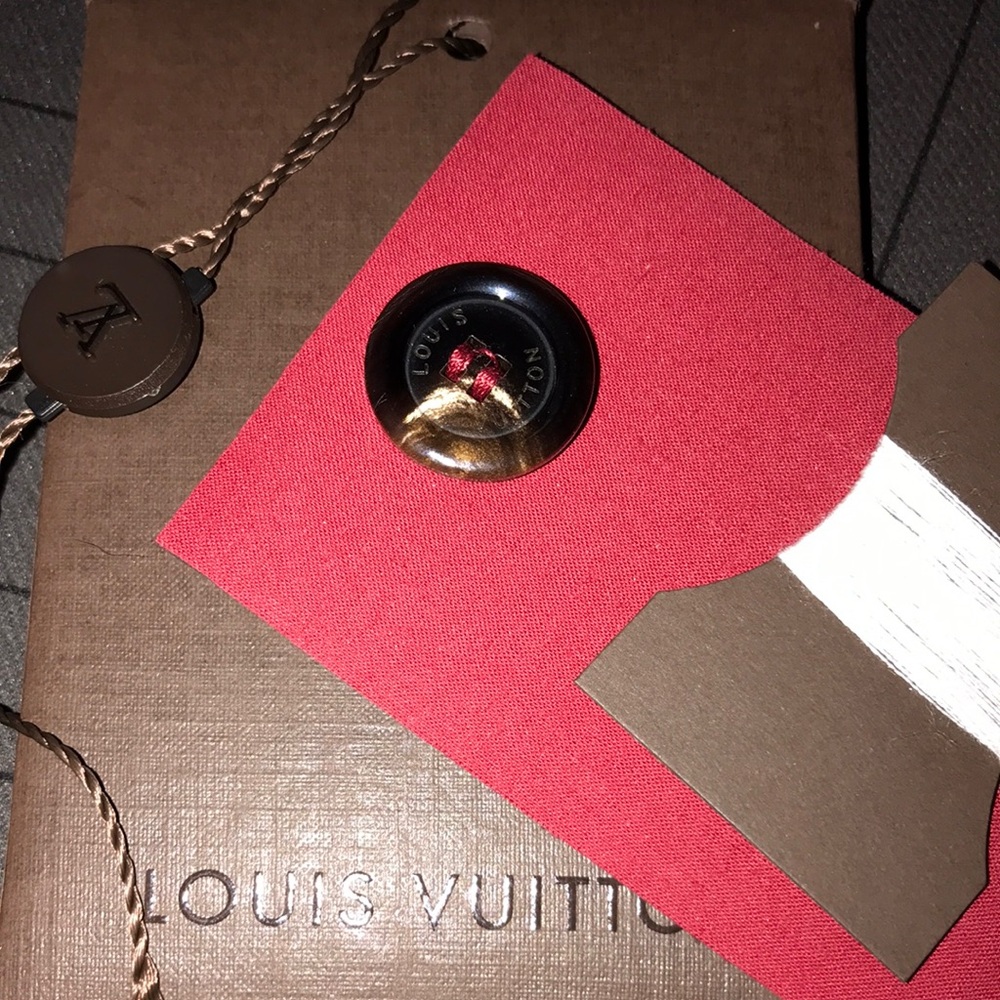 Louis Vuitton Brown Button